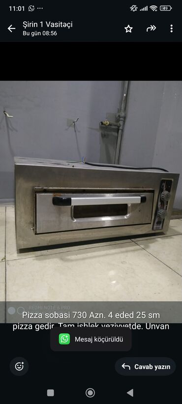 Divan və kreslo dəstləri: Pizza sobasi 730 Azn. 4 eded 25 sm pizza gedir. Tam ishlek veziyyetde
