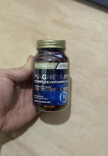 magnesium tablet: Nutraxin Magnesium Complex + Vitamin B6 – qida əlavəsi - Əldədir — 4