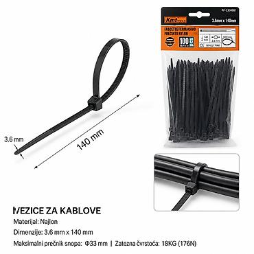 KMT Crna najlonska kravata 2308981 - Tip: Vezice za kablove na lalafo.rs KMT Crna najlonska kravata 2308981 - Tip: Vezice za kablove