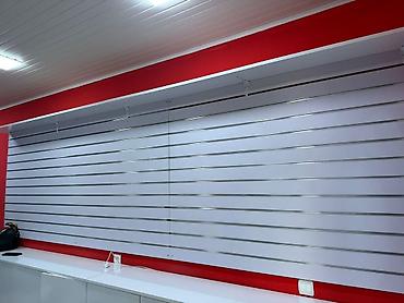 ev mebel: Ağ rəngdə mağaza/ofis mebel dəsti Tərkib: - Vitrin-komod: yuxarı — 6