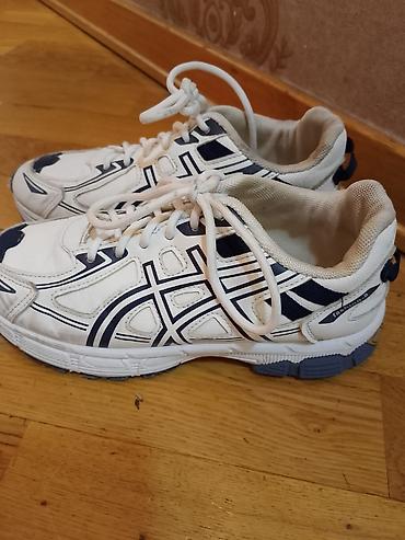 asics кроссовки: Ağ–tünd mavi qaçış/idman ayaqqabısı - Model: klassik qaçış silueti — 2