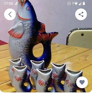 Balıq formasında dekorativ qrafin və stəkan dəsti. - Material lalafo.az -da Balıq formasında dekorativ qrafin və stəkan dəsti. - Material