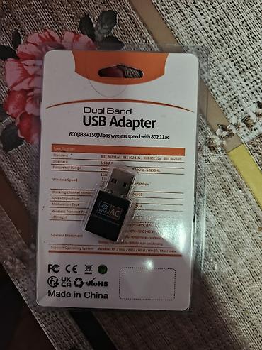 Dual Band USB Wi‑Fi Adapter - Standart: IEEE 802.11ac/a/n/g/b (2.4 lalafo.az -da Dual Band USB Wi‑Fi Adapter - Standart: IEEE 802.11ac/a/n/g/b (2.4