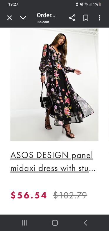 adl elbise: Повседневное платье, Миди, Asos, M (EU 38)