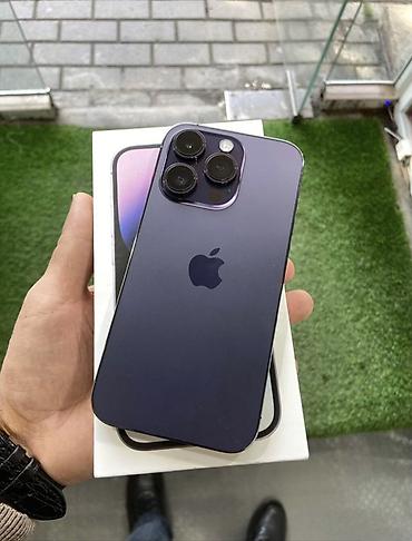 electronics iphone: IPhone 14 Pro, 128 GB, Deep Purple, Simsiz şarj — 1