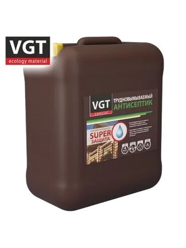 лаки: Антисептик VGT.Предназначен для защиты древесины от биопоражений