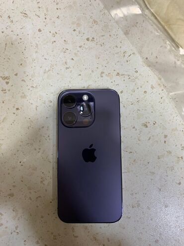 Apple iPhone: IPhone 14 Pro, 256 GB, Deep Purple, Simsiz şarj, Face ID