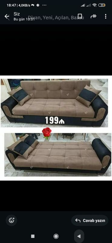 Sifarişlə divanlar: Divan, Mətbəx üçün, Qonaq otağı üçün, Parça, Bazalı, Açılan, Kitab — 4