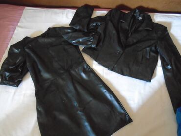 zara komplet suknja i sako: H&M, S (EU 36), Jednobojni, bоја - Crna