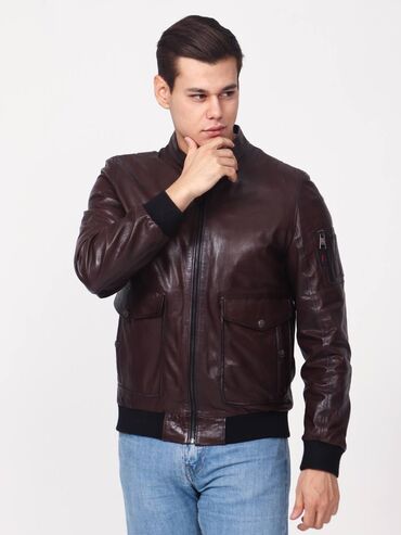 Кожаные куртки: Мужские кожаные куртки, классические и бомберы - Материал — 2