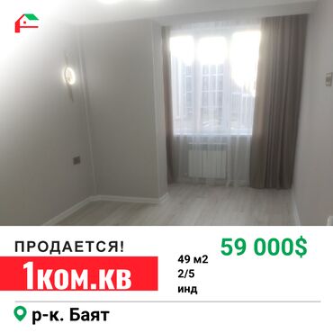 ниже рынка: 1 комната, 46 м², 2 этаж, Косметический ремонт