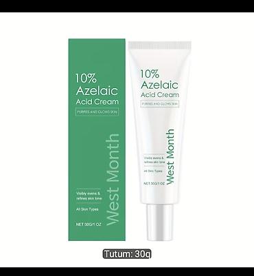 bornaya kislota: Məhsul: West Month 10% Azelaic Acid Cream Xüsusiyyətlər: - 10% — 1