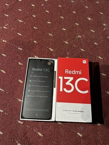 core i: Redmi, Redmi 13C, Новый, 256 ГБ, цвет - Черный, 2 SIM