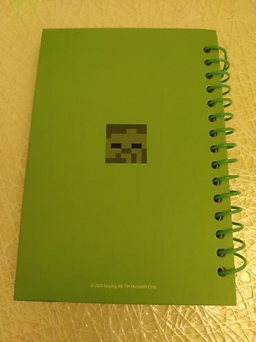spirallı dəftərlər: Minecraft mövzulu spiral dəftər - Rəng: yaşılımtıl örtük - Örtük — 3