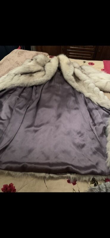 Krzneni kaputi: M, Sa postavom, Polarna lisica, bоја - Bež — 10