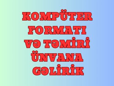 noutbuk təmiri: Qiymət şərti olaraq qeyd olunub.İşin gedişatına görə dəyişə bilər!!!