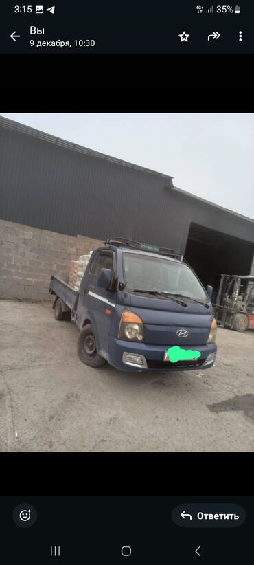 Hyundai: Hyundai Porter: 2005 г., 2.4 л, Механика, Дизель, Пикап