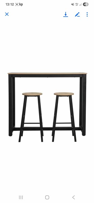 torba za bebine stvari dm: Set 2 barske stolice i šank MARLI Dužina: 120 cm Širina: 40 cm