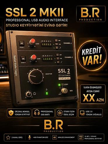 SSL 2 MKII – Professional USB Audio Interface - 2 kanal giriş, 32-bit lalafo.az -da SSL 2 MKII – Professional USB Audio Interface - 2 kanal giriş, 32-bit