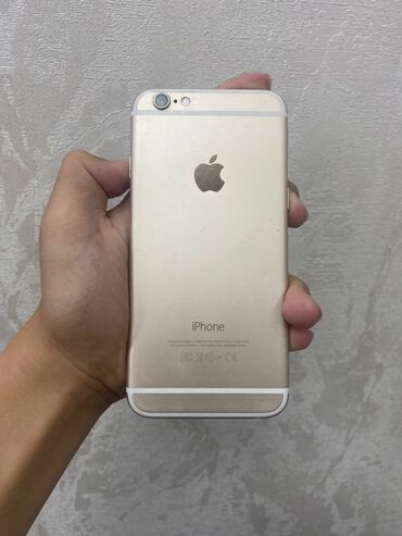 Apple iPhone: IPhone 6, Б/у, 64 ГБ, Золотой, Защитное стекло, 100 %
