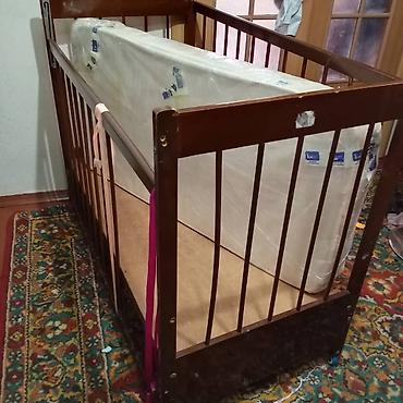 bunk bed: Детская односпальная кровать, Б/у, Для девочки, Для мальчика, С матрасом, Дерево, Самовывоз — 1