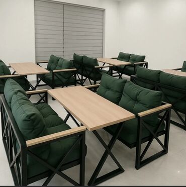 qapi ustu asmalar: Kafe/restoran üçün metal karkaslı lounge dəstləri - Dəst tərkibi: 2