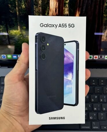 Samsung: Samsung Galaxy A55, 256 GB, rəng - Qara, Barmaq izi