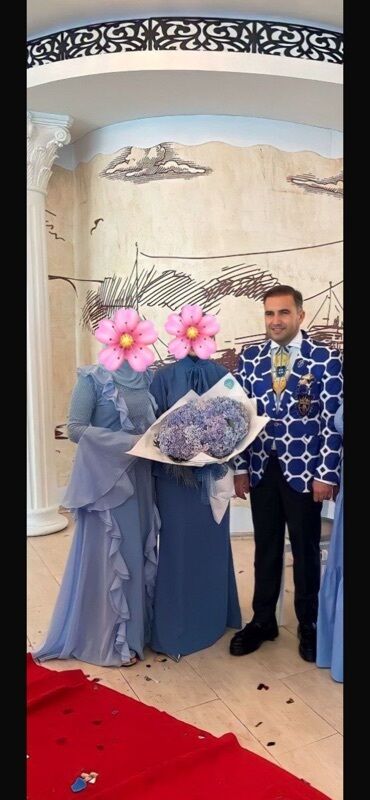 Gündəlik donlar: 3 ədəd özəl dizayn maxi don dəsti 1) Açıq mavi şifon maxi don - Zərif — 4