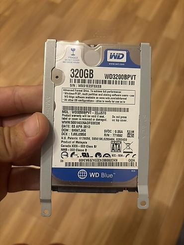 Техника и электроника: WD Blue 320GB 2.5" HDD - Model: WD3200BPVT (MDL: WD3200BPVT-22JJ5T0) — 1