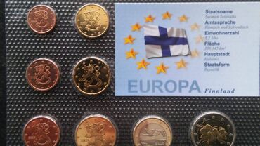 informatika 10: Комплект из 8 монет Финляндии Euro Set Europa Finlandiya 2005-ci il