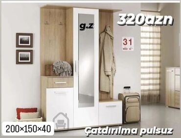 taxt ustu: Açılan, 2 qapılı Düz dolab, Dəhliz dolabı
