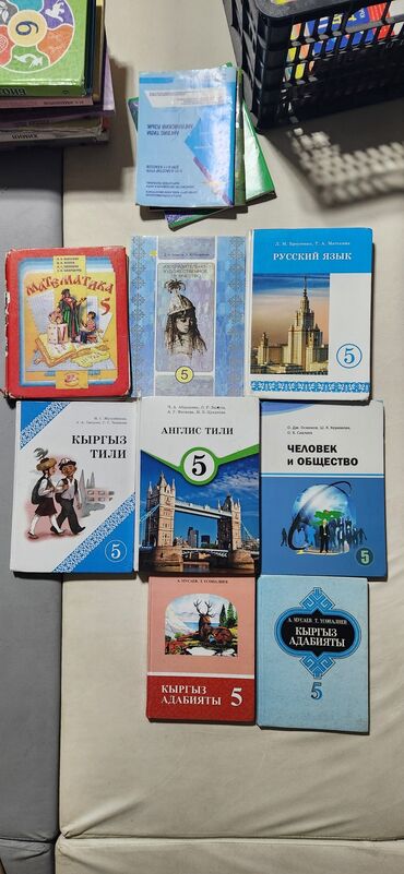математика книга 1 класс: Комплект школьных учебников для 5 класса (Кыргызстан) Состав набора