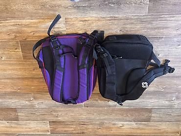 kipling monkey: Рюкзаки Samsonite — комплект из 2 штук (фиолетовый и чёрный). И синяя — 2
