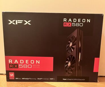 Kompüter ehtiyyat hissələri: Videokart AMD Radeon RX 580, 8 GB, İşlənmiş