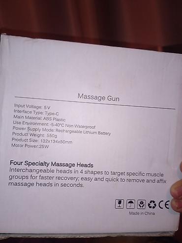 Тиричилик техникасы: Массажный пистолет (Massage Gun) Компактный перкуссионный массажер с — 3