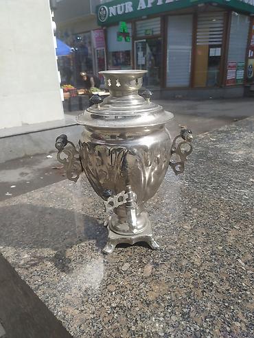 Klassik metal samovar - Material: cilalanmış metal/nişasta rəngli lalafo.az -da Klassik metal samovar - Material: cilalanmış metal/nişasta rəngli