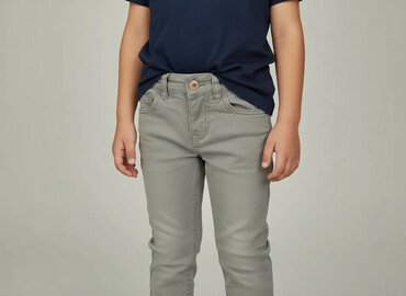 reserved spodnie z imitacji skory: Spodnie jeansowe, DenimCo, 3-4 lat, 104, stan - Idealny