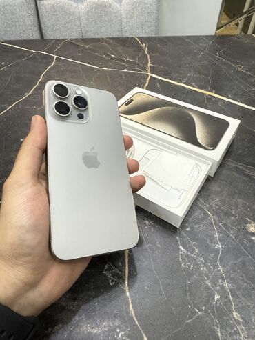 айфон 1213: IPhone 15 Pro Max, 256 ГБ, Natural Titanium, Кабель, Куту, 90 %