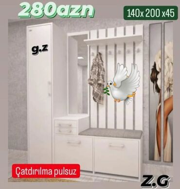 Masa və oturacaq dəstləri: Yeni, Düz dolab, Dəhliz dolabı