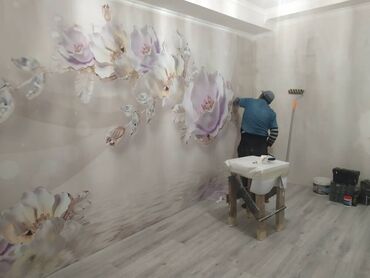 Поклейка обоев: Поклейка обоев, Демонтаж старых обоев | Жидкие обои, Фотообои, Бумажные обои Больше 6 лет опыта — 11