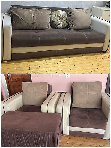 Divan və kreslo dəstləri: TƏCİLİ SATİLİR!Divan desti əla vəziyyətdə satılır divan həm bazalidi — 1