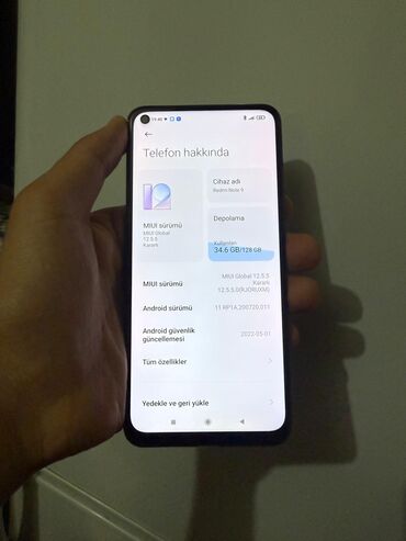 Xiaomi: Xiaomi Redmi 12, 128 GB, rəng - Göy, 
 Düyməli, Sensor, Barmaq izi