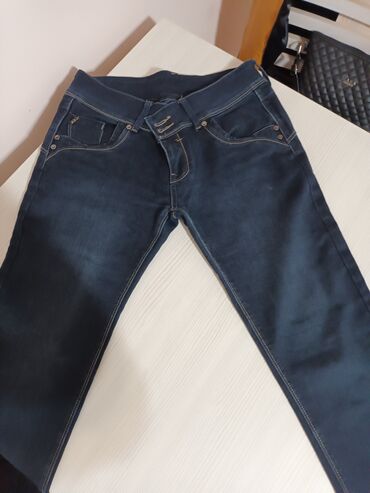 karirane pantalone zenske: Farmerice,vel.30