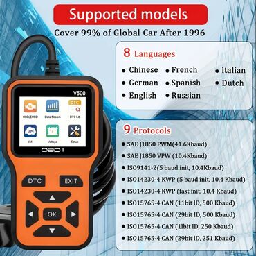 Alati za automobile: Novo - V500 OBD2/ EOBD Auto DIjagnostika PUNE OBD FUNKCIJE OBD/EOBD — 3
