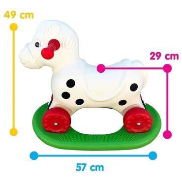 igracka macka koja hoda: 🎠2 u 1 plastična klackalica i guralica za decu🎠 🆕Neka deca razviju