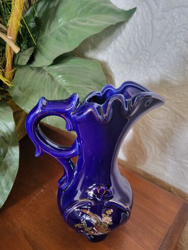 Ostalo posuđe: Bokal porcelan,kobalt,pozlata iz 70ih. Bokal ukrasni nigde — 2