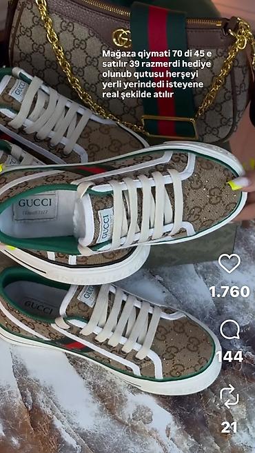GUCCI Tennis 1977 krossovkaları - Brend: Gucci - Model: Tennis 1977 - lalafo.az -da GUCCI Tennis 1977 krossovkaları - Brend: Gucci - Model: Tennis 1977 -