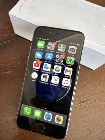 apple iphone 4s 64gb: IPhone 6, 16 ГБ, Space Gray, Коробка, 94 %
