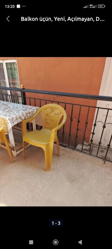 Bağ və bostan üçün digər məhsullar: Həyət stulu stolu 6 ədədi 170 manata vassap 0557195703