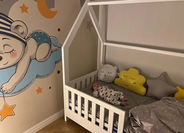 железная кровать односпальная: Oğlan və qız üçün, Çarpayı, Siyirməsiz